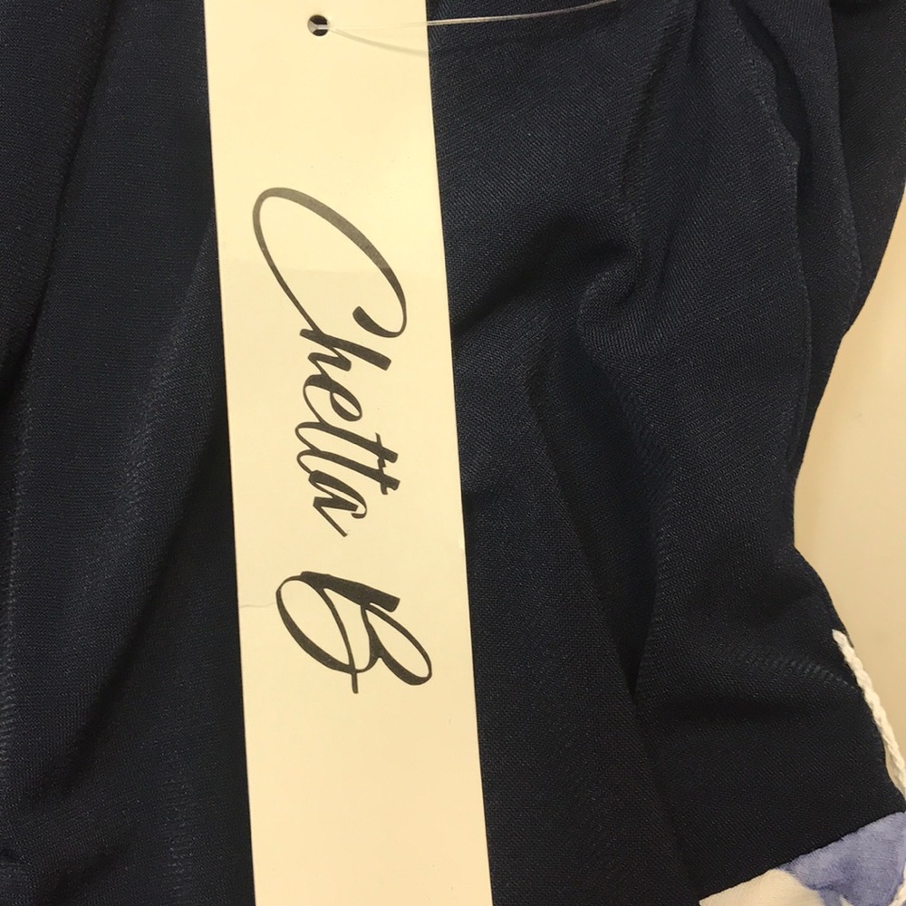 Chetta B dress long Mixed Media Maxi,navy/red.NWT - Picture 11 of 11